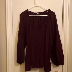 XXL Flowy Maroon Shirt